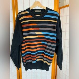 Vintage Colorful Striped Montecarlo sweater - Est. Size M (see measurements)